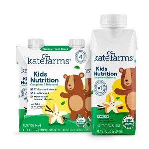 Kate Farms Kids' Nutrition Vanilla Shake - 8.45oz/4pk - 1 of 4