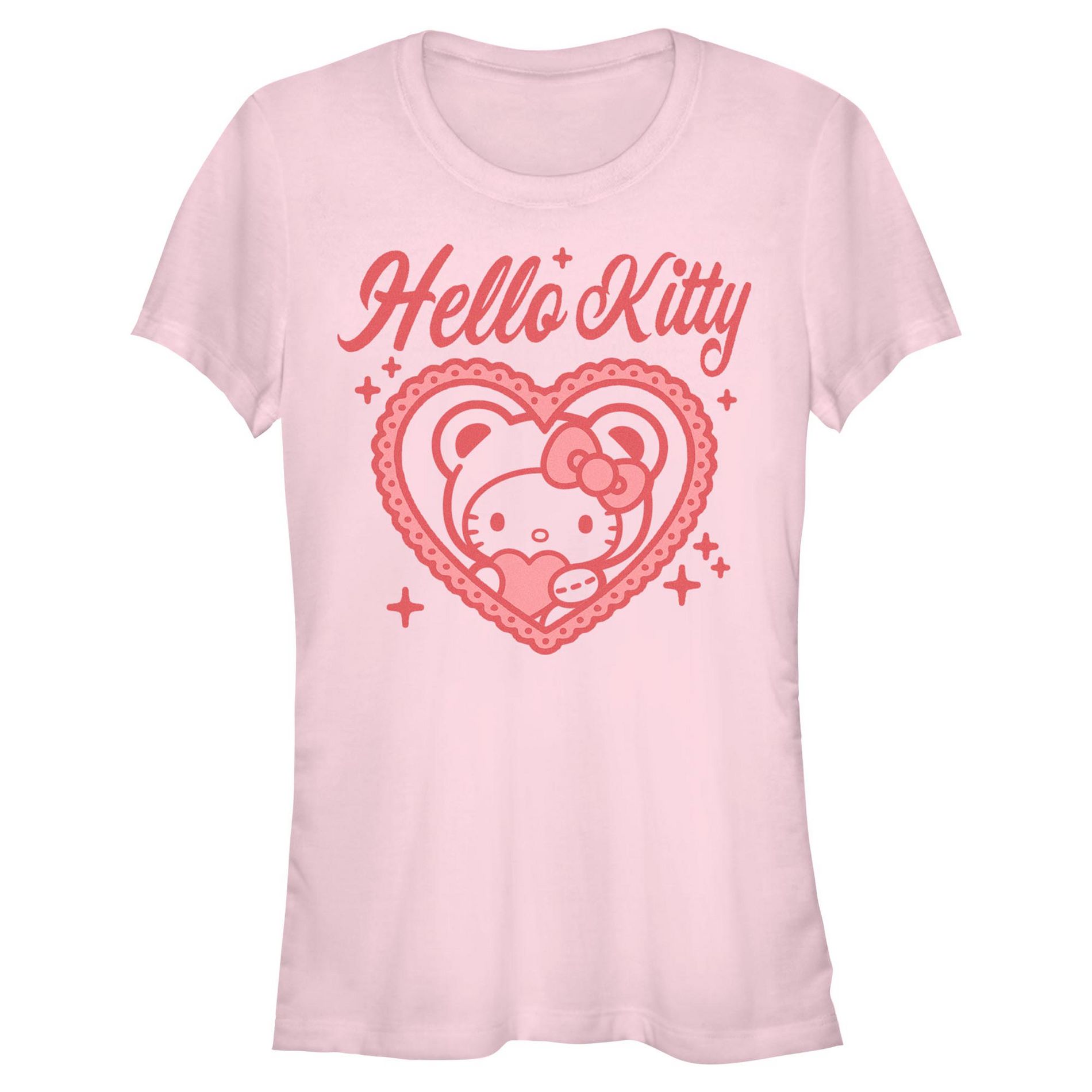 Juniors Hello Kitty Cute Hello Kitty Heart T Shirt