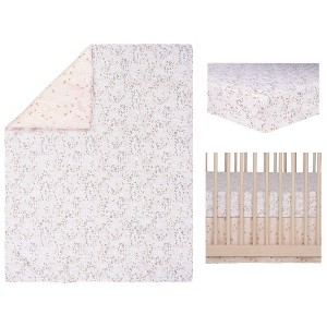 Sammy & Lou Cottage Floral Baby Nursery Crib Bedding Set - 3pc - 1 of 4