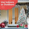 Whisen 4FT Flocked Christmas Tree with Pine Cones. 366 Branch Tips, 21 Natural Pinecones, Sturdy Metal Stand - 2 of 4