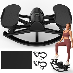 Lateral Stepper Machine with Resistance Bands, LCD Monitor & Anti