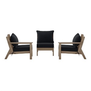 WestinTrends Avalon Outdoor Patio HDPE Loveseat Sofa with Patio Cushions - 1 of 4