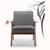 Sapphtopaz Accent Chair Upholstery Solid Wood Frame Lounge Chair Living Room Chair Comfy Chair Extra Seating for Living Room - 3 of 4