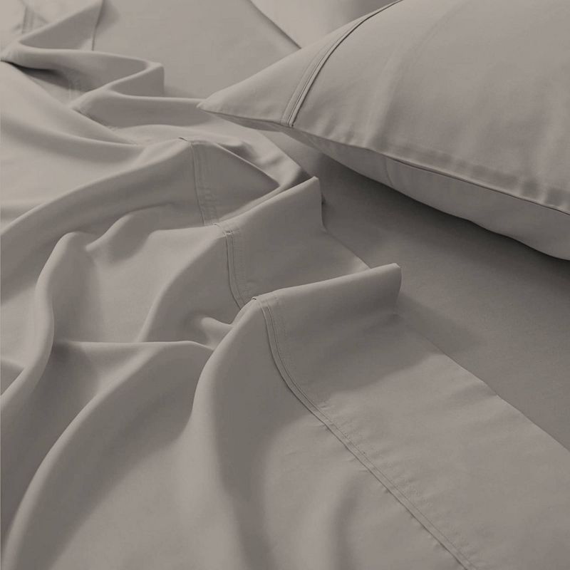 400 Thread Count Wrinkle Free Cotton Solid Sheet Set - Purity Home, 3 of 8