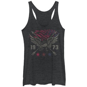 Women's Lost Gods 1973 Eagle American Flag Racerback Tank Top - 1 of 3