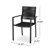 NicBex Outdoor Dining Chairs Set of 2 Modern Patio Aluminum Chairs with Rope Seat,Braided Design - 3 of 4