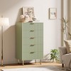 Zstar 47" Tall Fluted 5 Drawer Dresser for Bedroom, Deep Drawers - 2 of 4