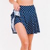 Calypsa Women's High Waisted Chlorine Resistant Flowy Swim Skirt With Attached Shorts - 2 of 4