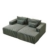 CENGHU Corduroy Upholstered Sofa Couch, Bean Bag Chair, Sponge Sectional Sofa Lounge Chair with Ottoman, Single Sofa Sleeper Chair - 2 of 4