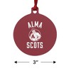 Alma College Scots Logo Aluminum Holiday Christmas Tree Ornament - 3 of 4