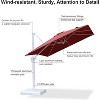 PURPLE LEAF Patio Umbrella White Cantilever Offset Umbrella Square Outdoor Umbrella with 360-degree Rotation for Garden Deck Pool - 2 of 4