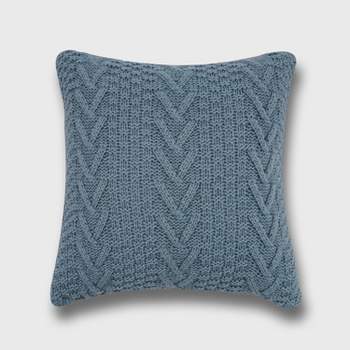 20"x20" Oversize Chunky Sweater Knit Square Throw Pillow - Evergrace