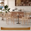 Fontoi Accent Chairs, 2PCS Dining Room Chairs with Y-Shaped Backrest Seat, Modern Dining Room Chairs, White, 17"*20"*30" - 2 of 2