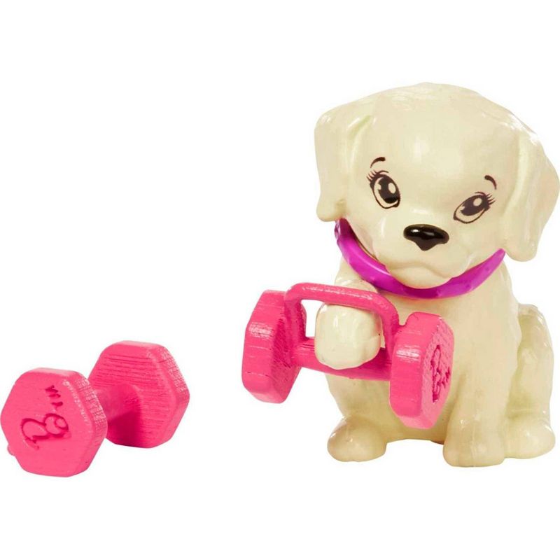 Barbie Wellness Workout Outfit Roller Skates and Tennis with Puppy, 4 of 7