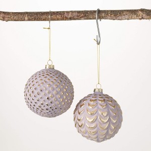 4"H Sullivans Modern Ornament - Set of 2  Multicolored Christmas Ornaments - 1 of 2