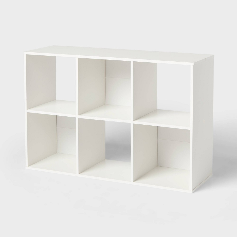 11" 6 Cube Book Shelf White - Brightroom™