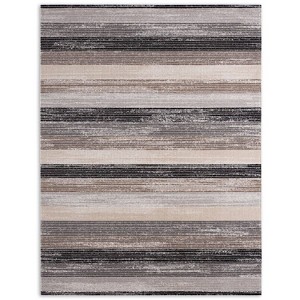 5'2" x 7'2" New York Patio Sofia Estelle Indoor/Outdoor Rug Gray/Mustard - Nicole Miller: UV & Weather-Resistant - 1 of 4