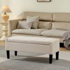 Pinmoco 42" Linen Storage Bench, Tufted Upholstered Entryway Bench with Safety Hinge for Bedroom and Living Room - 3 of 4