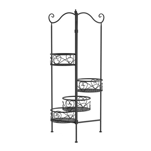 Nature Spring 4-tier Plant Stand - Black Wrought Iron : Target