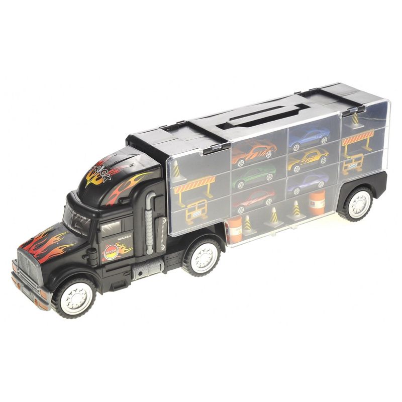 Insten 20" Transport Carrier Truck with 6 Cars, Vehicle Play Set Toys for Kids, 1 of 8