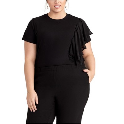 Rachel Roy Womens Natalia Embellished T-Shirt