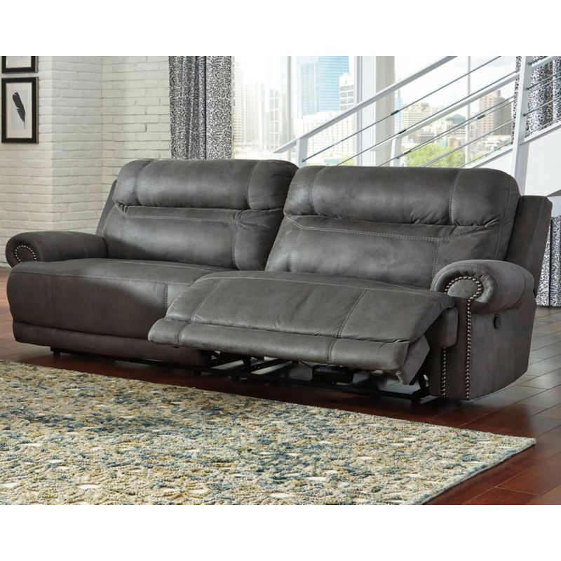 Austere 2 Seat Recliner Sofa Gray - Signature Design by Ashley, 3 of 7