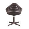 Antique Top Grain Leather Swivel Accent Chair with Stable Legs and Smooth Rotation for Living Room - 4 of 4