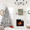 7.5ft Snow Flocked Hinged Artificial Christmas Tree, White - 3 of 4