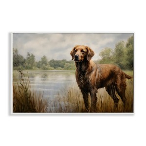Stupell Industries Retriever Dog & Pond, 16" x 24" - 1 of 4