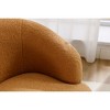 25.6'' Teddy Fabric Barrel Swivel Armchair with 360° Swivel, Ergonomic Backrest and Powder Coating Metal Ring - 2 of 4