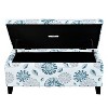 CAVINAS Luxury Floral Storage Ottoman Bench,Multi-Functional Footstool with Hidden Compartment,Bed Bench for Living Room,Entryway - 2 of 4