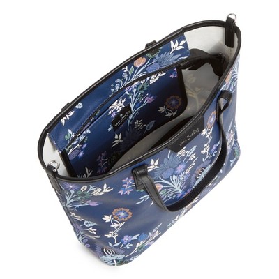 Vera Bradley Women's Coated Canvas Small Every Day Tote Bag Garden Masquerade Vines Shadow Blue — фото 3