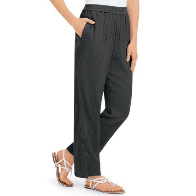 Collections Etc Pocketed Gauze Pants