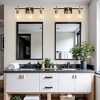 POWLIG 3-Light Black Gold Vanity Light, 20 inch Modern Bathroom or Bedroom Mirror Light - 3 of 4