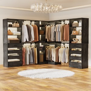 Aheaplus 95-132-inch Closet System with Drawers and Corner Closet - 1 of 4
