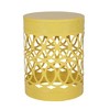 PAGED Modern Round Outdoor Side Table,Iron Patio End Tables for Backyard,Pool, Indoor Companion,Durable and Stable - 4 of 4