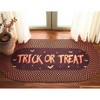Braided Halloween Poster BRP206 Machine Washable Hand Woven Indoor Accent Rug - Brown/Rust - 1'8"x4' Oval - Safavieh - 2 of 3