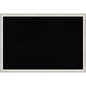 38"x26" Two Tone Wood Frame Black Cork Board Silver - Amanti Art: Custom Framed, Wall Mounted, Bulletin Board for Home Office - 1 of 4