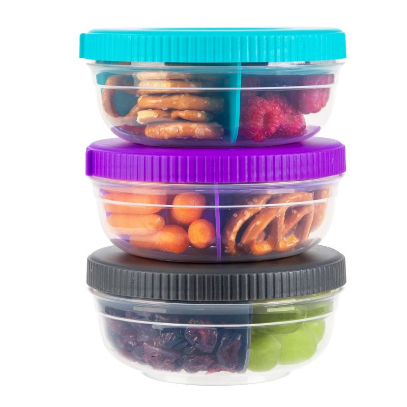 SnapLock Snack Stack Food Storage Container - Clear - 3pk, 1 of 6
