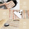 Washable Rug with Braided Print, Modern Low-Pile Non-Slip Carpet for Kitchen, Entryway, Bathroom, Bedroom – Stain Resistant, Natural Darkened - 4 of 4