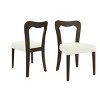 Modern Wood Dining Chairs Set of 2,Armless Upholstered Dining Chairs with Rubberwood Frame and Open Back for Dining Room or Kitchen-Koiai - 2 of 4