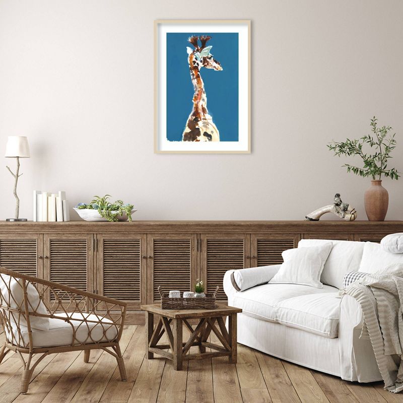 30&#34; x 41&#34; Baby Masai Giraffe by Mark Adlington Wood Framed Wall Art Print - Amanti Art, 6 of 8