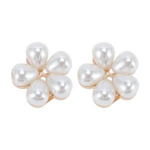 Unique Bargains Faux Pearl Five-petal Plum Blossoms Candied Haws Shape Shoelace Charms 1 Pair - 1 of 4