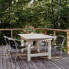 Flash Furniture Lila Aluminum Commercial Indoor-Outdoor Restaurant Stack Chair with Triple Slat Faux Teak Back - 4 of 4