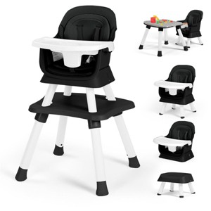 Kinder King 8 in 1 Baby High Chair, Coverts to Dining Booster Seat, Removable Tray & Double Seat Cover, Easy to Wipe - 1 of 4