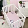 Little Love by NoJo Sweet Deer Pink and Grey Laugh Play & Be Happy Photo Op Fitted Mini Crib Sheet - 4 of 4