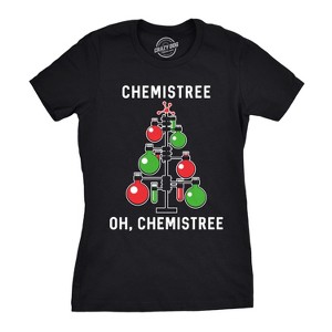 Womens Chemistree T shirt Funny Sarcastic Teacher Christmas Tee Nerdy Graphic - Crazy Dog Women's T Shirt - 1 of 4
