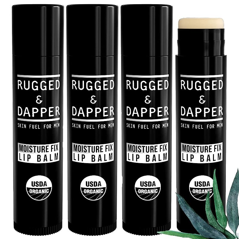 RUGGED & DAPPER - Moisture Fix Lip Balm - Hydrating Lip Balm for Men, 4 Pack, 1 of 12
