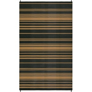 Coucheta Outdoor Patio Rug for Camping, Waterproof Foldable Plastic Straw Mat, Modern Striped Picnic Mat, UV Resistant, Large Outdoor Carpet - 1 of 4