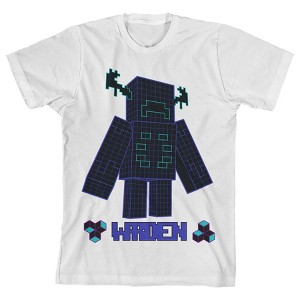 Minecraft Violet Warden Youth Boys White T-Shirt - 1 of 2